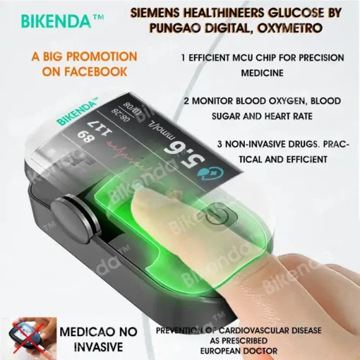 Bikenda™ 3-in-1 Advanced Health Monitor – Blood Glucose, Blood Pressure & ECG with 99.9% Accuracy - Image 3