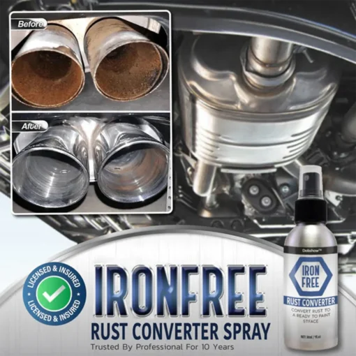 🔧Dobshow™ IRONFREE rust conversion spray (𝟟𝟘% 𝕆𝔽𝔽 𝗘𝗡𝗗𝗦 𝗜𝗡 𝟭𝟬 𝗠𝗜𝗡𝗨𝗧𝗘𝗦)