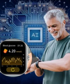 Glycenx™ AI Blood Glucose Monitoring Wristband - Forget Finger Pricks—Track Your Glucose with Ease!