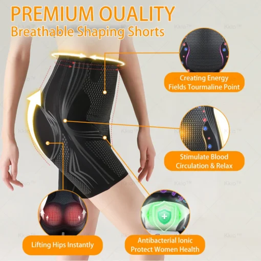 Kkio®Medical-Grade Mugwort Infrared Ion Fiber Massage Body Shaping Shorts - Image 12