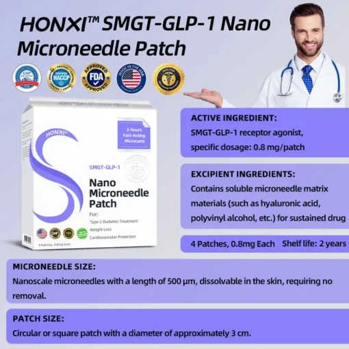 HonXi™ SMGT-GLP-1 Nano Microneedle Patch